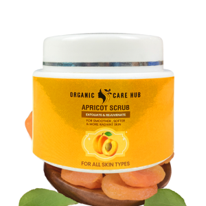 A jar of Organic Apricot Scrub